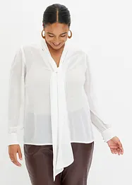 Blouse en crêpe à lavallière, bonprix