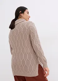 Pull en maille torsadée, bonprix