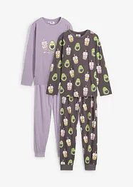 Lot de 2 pyjamas 100% coton, bonprix