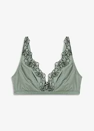 Soutien-gorge brassière triangulaire sans armatures avec effet brillant, bonprix