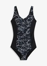 Maillot 1 pièce sculptant, maintien léger, col V, bonprix