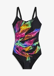 Maillot 1 pièce sculptant, maintien léger, col V, bonprix