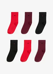 Lot de 6 paires de chaussettes mi-hautes avec accroche-cadeau, bonprix