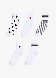 Lot de 5 paires de chaussettes courtes avec accroche-cadeau, bonprix