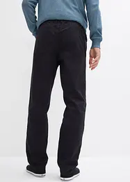 Lot de 2 pantalons droits à taille élastiquée, Regular, bonprix
