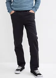 Lot de 2 pantalons droits à taille élastiquée, Regular, bonprix