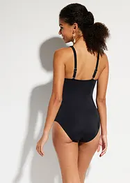 Maillot 1 pièce sculptant, maintien modéré, avec mesh transparent, bonprix