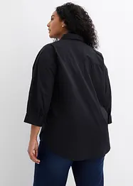 Chemisier oversize en coton, manches 3/4, bonprix