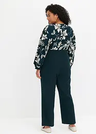 Combi pantalon en jersey style cache-cœur, bonprix