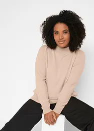 Pull basique en maille fine à col montant, bonprix