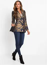 Blazer court en jacquard doré, Petite stature, bonprix