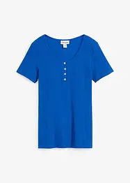 T-shirt col Henley, 100% coton, bonprix