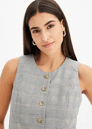 Gilet sans manches à motif Prince de Galles, bonprix