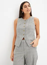 Gilet sans manches à motif Prince de Galles, bonprix