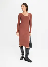 Robe midi côtelée, bonprix