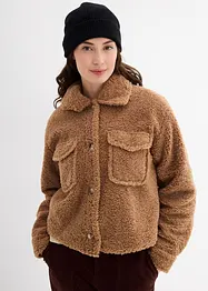 Veste en matière peluche oversize, bonprix