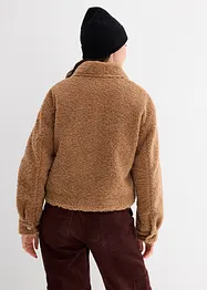 Blouson en maille peluche à poches plaquées, bonprix