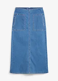 Jupe midi en jean, taille normale, bonprix