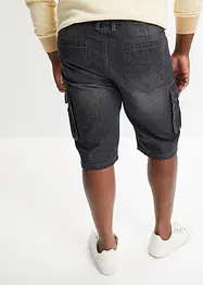 Bermuda cargo en jean, coupe loose, bonprix