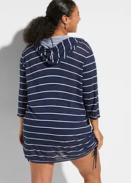 T-shirt long de plage à capuche en viscose, bonprix