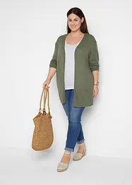 Gilet long en maille, ouvert, bonprix