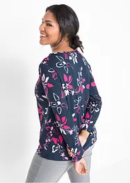 T-shirt manches longues à imprimé floral, bonprix