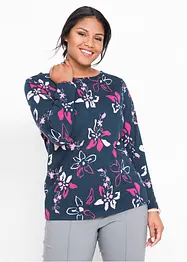 T-shirt manches longues à imprimé floral, bonprix