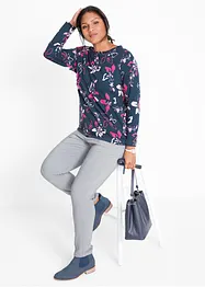 T-shirt manches longues à imprimé floral, bonprix