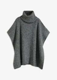 Pull poncho en laine mélangée, bonprix
