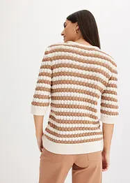 T-shirt en maille, manches coudes, bonprix