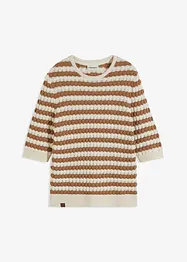T-shirt en maille, manches coudes, bonprix