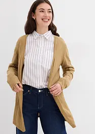 Gilet en maille 100% coton flammé, bonprix