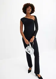 T-shirt asymétrique avec manche en mesh, bonprix