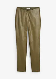 Legging en cuir d'agneau nappa à empiècement élastique, bonprix
