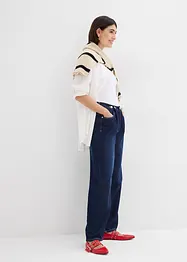 Jean balloon taille mi-haute, avec boutons, toile ultra-douce, bonprix