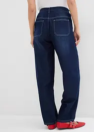 Jean balloon taille mi-haute, avec boutons, toile ultra-douce, bonprix