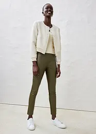 Legging en cuir d'agneau nappa à empiècement élastique, bonprix