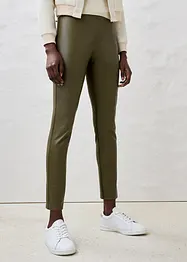Legging en cuir d'agneau nappa à empiècement élastique, bonprix