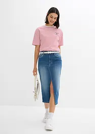 T-shirt rayé avec broderie, bonprix