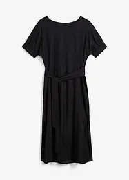 Robe midi avec ceinture et manches à finitions élastiquées, bonprix