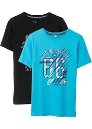 Lot de 2 T-shirts 100% coton, bonprix