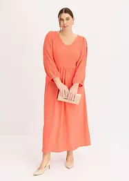 Robe midi en jersey texturé, bonprix
