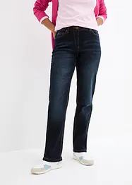 Jean droit taille mi-haute élastiquée, bonprix