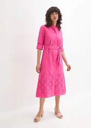 Robe-chemise avec broderie anglaise, bonprix