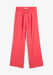 Pantalon paper bag en lin mélangé léger, bonprix