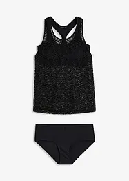 Tankini (ens. 2 pces) en dentelle, bonprix