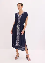 Robe midi bohème avec broderie, bonprix