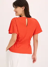 T-shirt en jersey crêpe avec smocks, bonprix