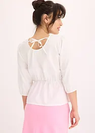 Blouse à manches bouffantes et dos original, bonprix