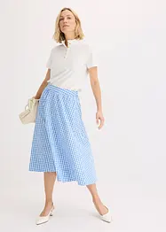 Top en coton à col volanté, bonprix
